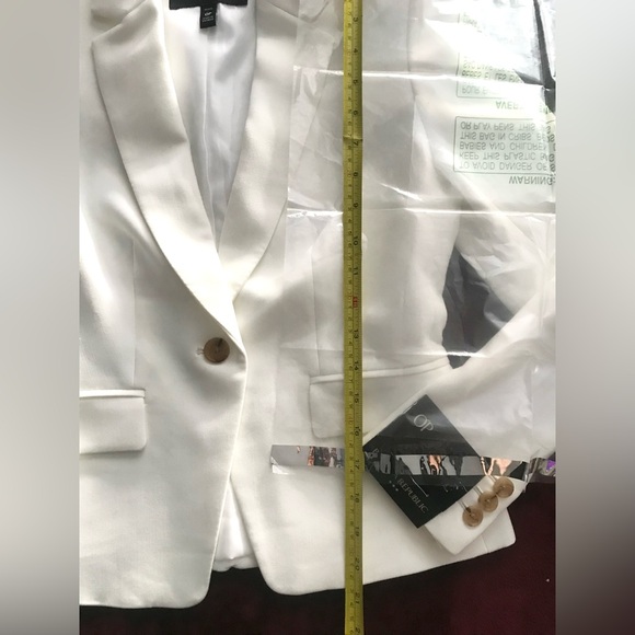 Banana Republic Blazer Elegant White Women's Jacket - Picture 6 of 8